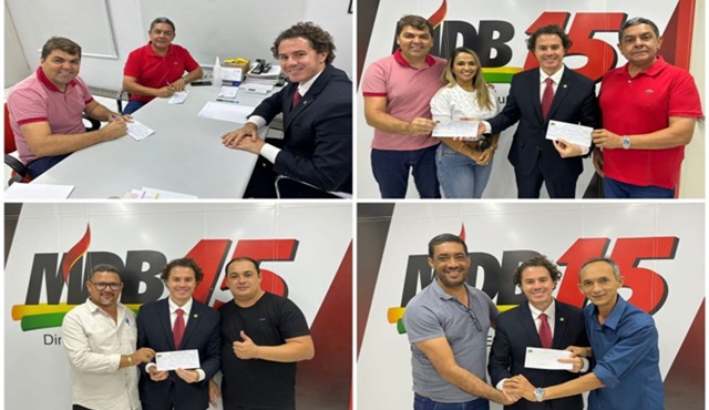 De olho em 2024, Veneziano Vital do Rêgo filia novos prefeitos ao MDB