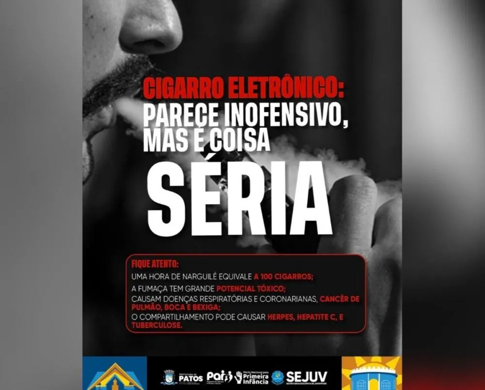 Secretaria de Juventude alerta sobre os riscos do cigarro eletrônico em nova campanha educativa