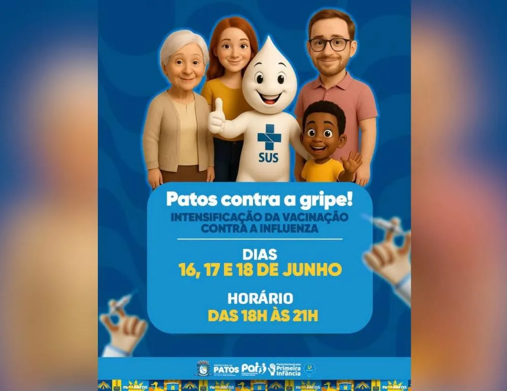 Vacinação noturna contra a gripe é intensificada em Patos com foco nos trabalhadores
