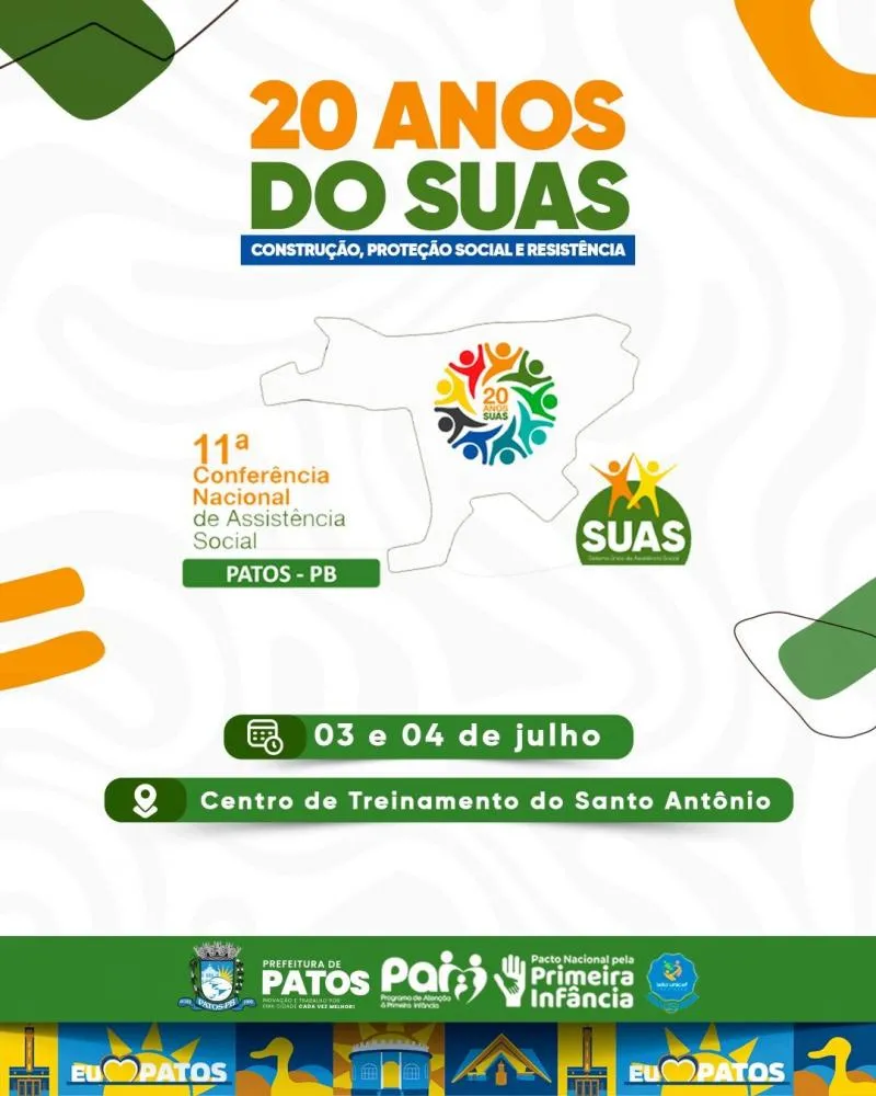 Patos se prepara para a 11ª Conferência Municipal de Assistência Social com foco em resistência e fortalecimento do SUAS