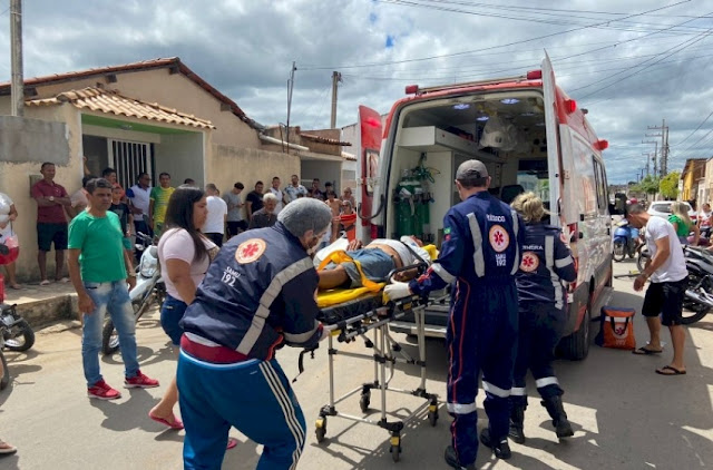 Colisão deixa ciclista gravemente ferido, no sertão da Paraíba