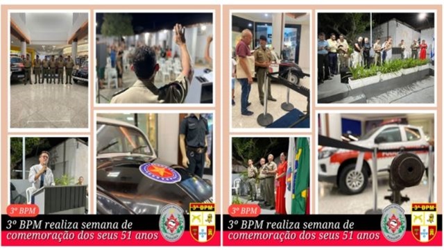 3º BPM realiza semana de comemoração dos seus 51 anos 