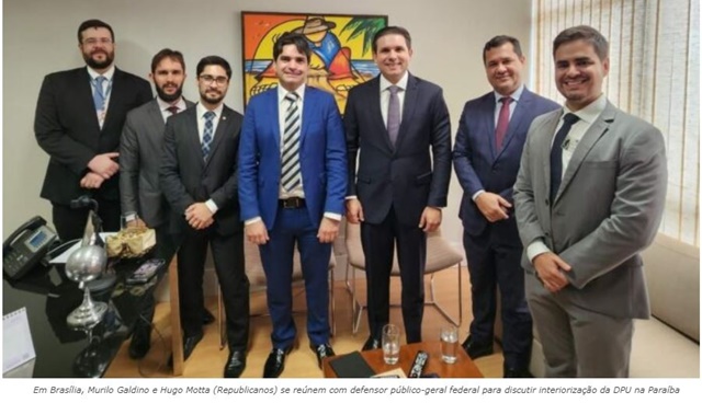 Murilo Galdino se reúne com defensor público-geral da União em Brasília 