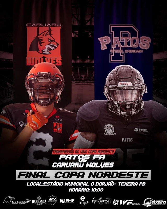 Patos F.A. chega invicto à final da Copa Nordeste de Futebol Americano e lança rifa online para custear a partida 