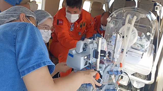 Resgate aeromédico transfere bebê com cardiopatia complexa para receber assistência especializada no Hospital Metropolitano