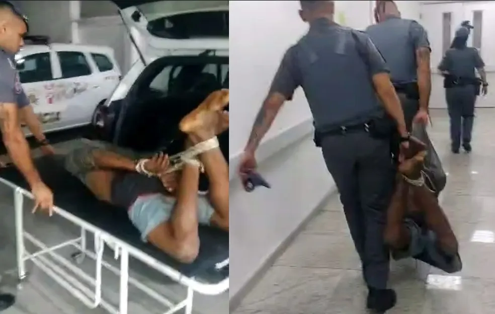 Policiais que amarraram mãos e pés de suspeito de furtar mercado em SP são afastados