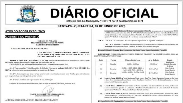 OUÇA: Secretaria de Saúde de Patos divulga local, data e horário das entrevistas do Processo Simplificado – Veja!
