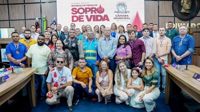 Em Sessão Solene: Câmara Municipal homenageia doadores de sangue de Patos 