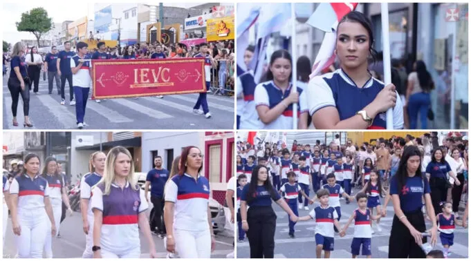 Escola Vera Cruz faz bonito no desfile de 7 de Setembro em Patos. Vídeo
