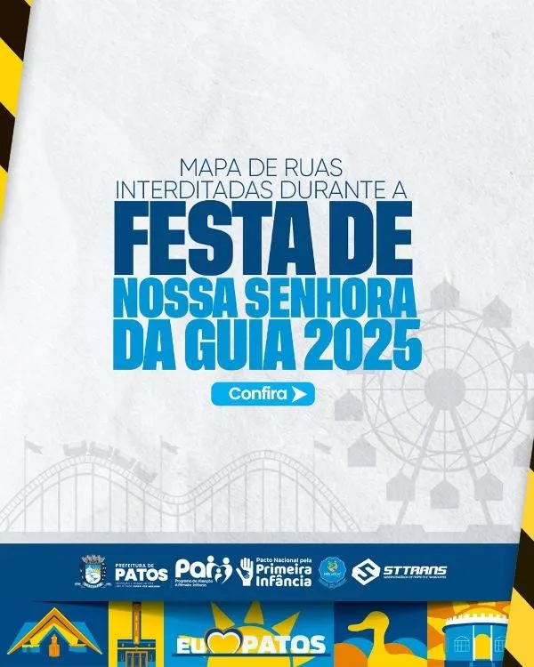 STTRANS divulga mapa de ruas que ficarão interditadas no período da Festa de Nossa Senhora da Guia, de 14 a 24 de setembro