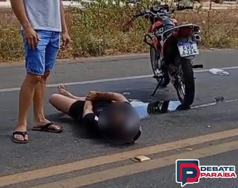 Colisão entre motocicletas deixa dois jovens feridos na BR-230 em Sousa
