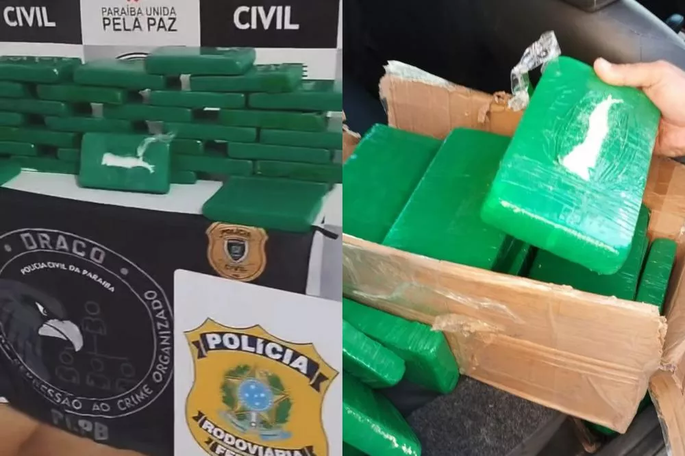 Operação integrada apreende mais de R$ 1 milhão em cocaína e prende casal em Patos