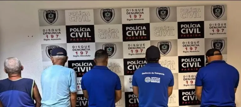 Cinco homens foram presos por desviar e vender diesel de ônibus escolares em Sapé por R$ 80 o galão