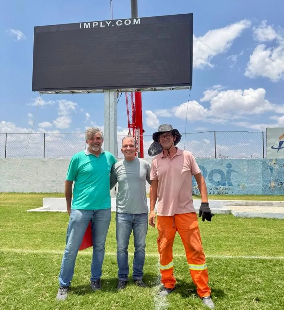 Estádio José Cavalcanti em Patos recebe moderno placar eletrônico 