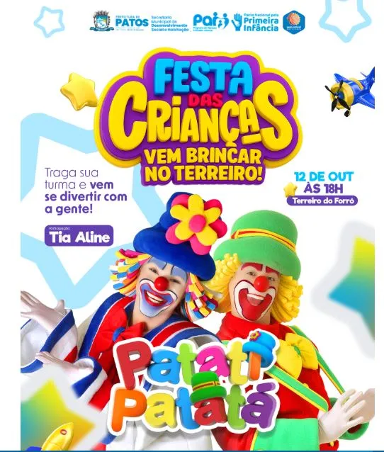 Patos terá Patati Patatá como atração principal da Festa das Crianças