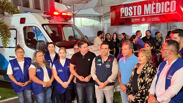 Prefeito de Patos e secretário de Estado da Saúde inauguram Posto de Saúde no Terreiro do Forró