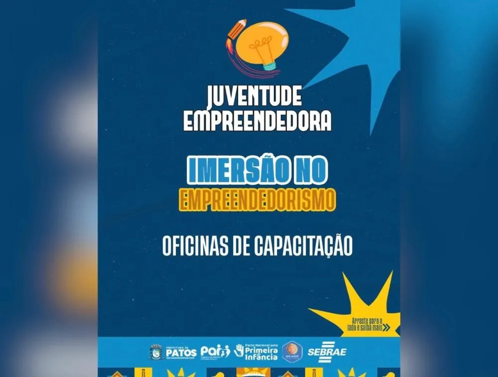 Prefeitura de Patos lança “Juventude Empreendedora – Imersão no Empreendedorismo” com aulas de aprendizado e prática