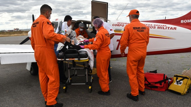 Coração Paraibano: Resgate Aeromédico transfere paciente com cardiopatia grave de Sousa para o Hospital Metropolitano