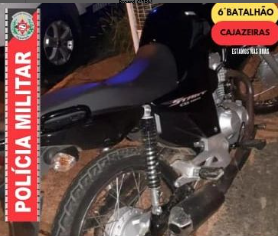 6° BPM APREENDE MOTOCICLETA COM ADULTERAÇÃO DE CHASSI