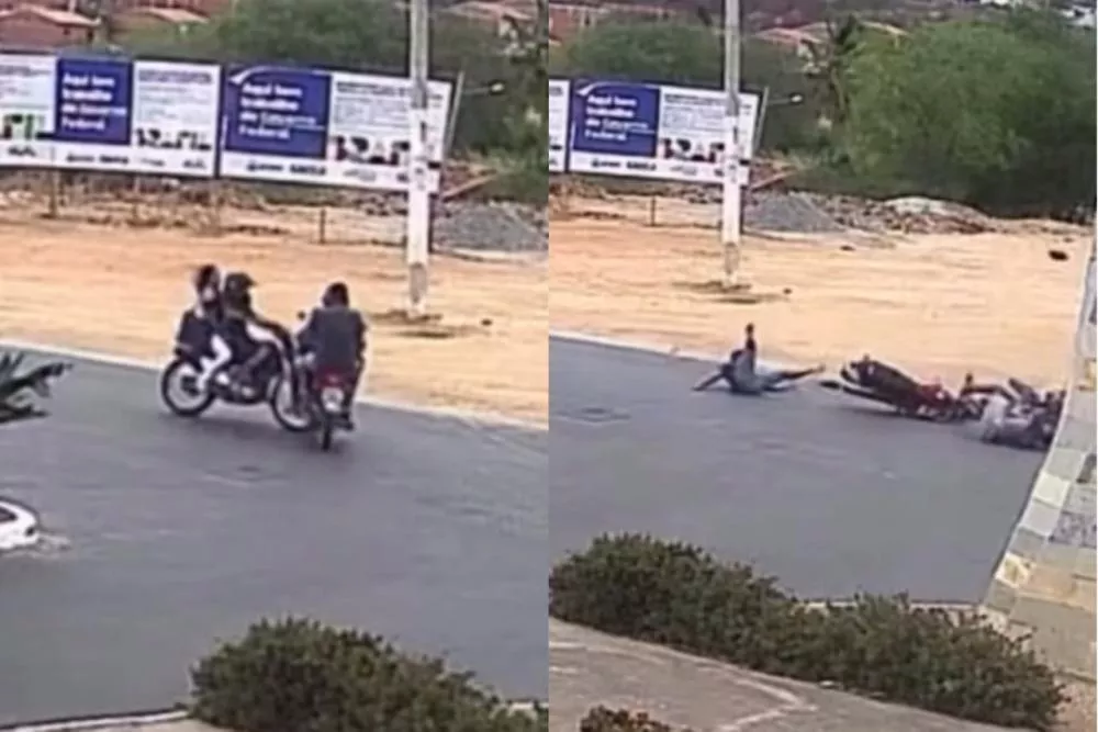 Três pessoas ficam feridas em colisão entre motos nesta quarta-feira (29)