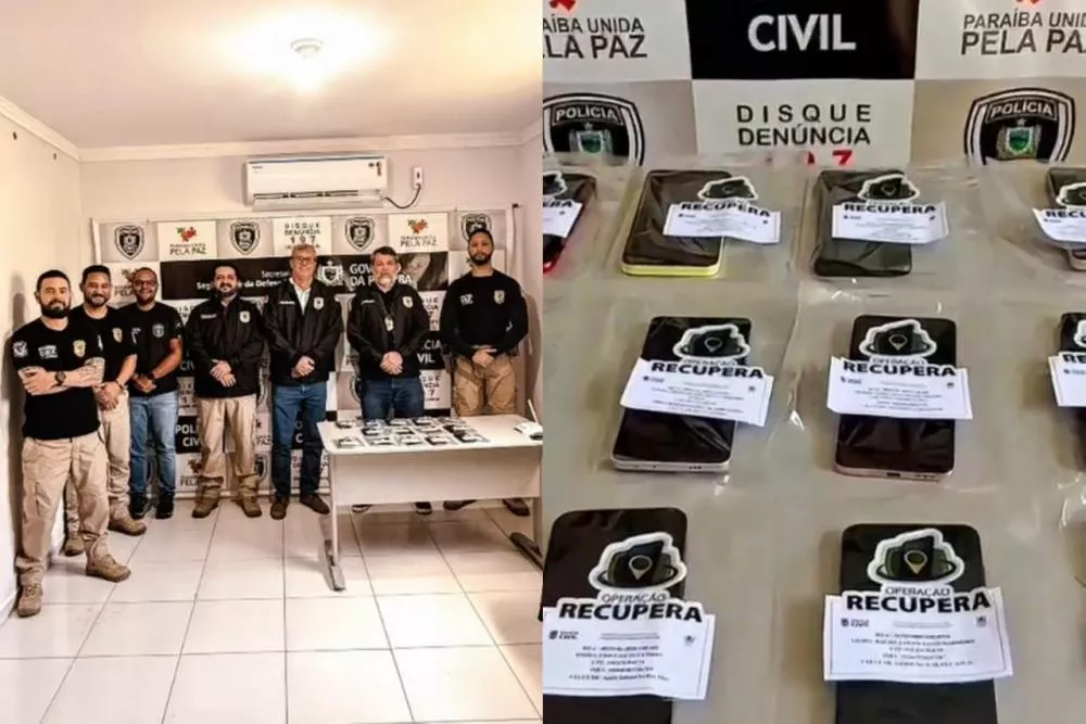 Polícia Civil devolve 65 celulares recuperados durante quinta etapa da Operação Recupera, em Patos