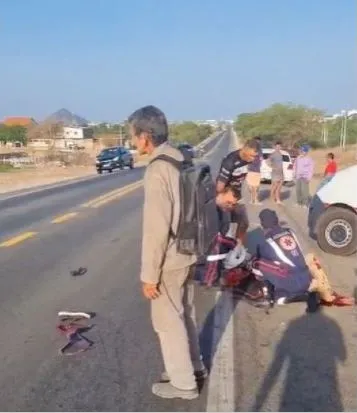 Idoso fica gravemente ferido após colisão entre moto e caminhonete na BR-230, em Patos