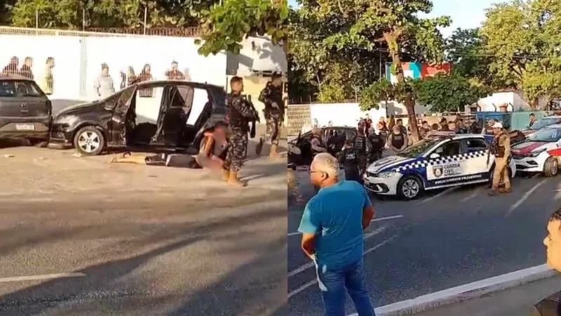 Três suspeitos são alvejados durante confronto com polícia na tarde desta sexta-feira (19) na paraiba 