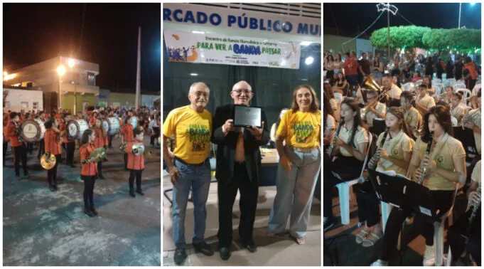 Joaquim do Clarinete é homenageado no Encontro de Filarmônicas e Fanfarras em Mãe d’Água