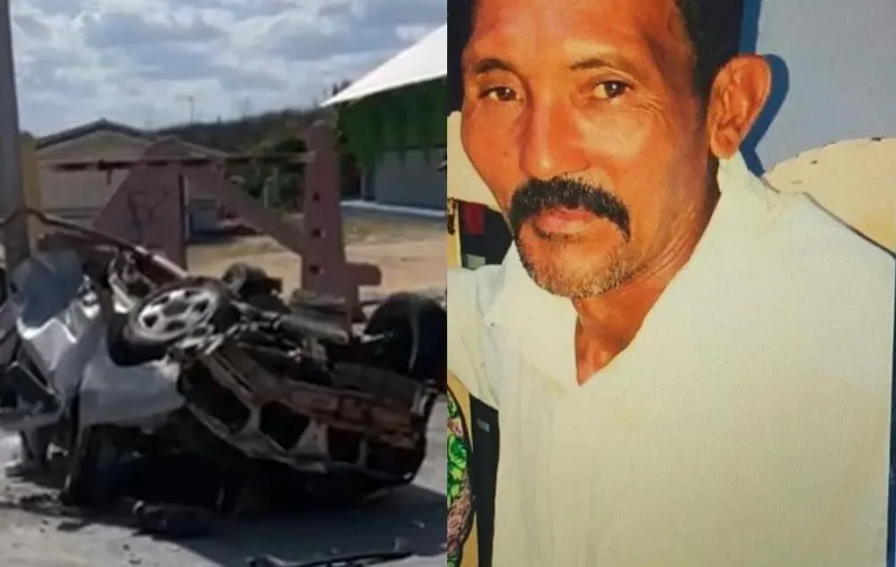 Homem morre após carro perder controle e colidir contra poste na tarde deste domingo (21) entre Teixeira e Brejinho