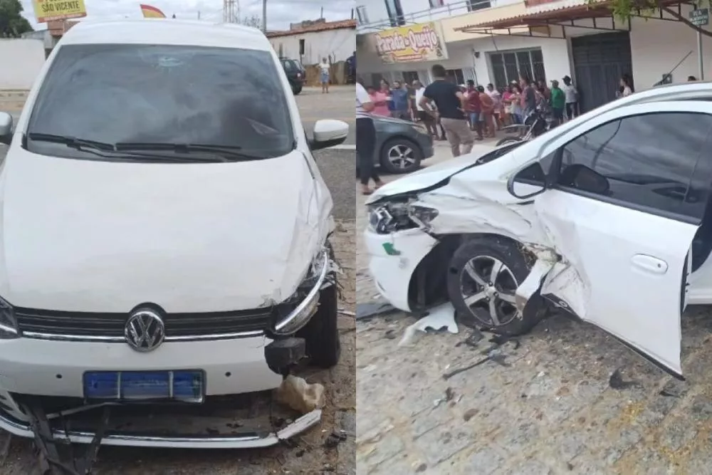 Em Malta, duas pessoas; uma delas, idosa de 73 anos ficou gravemente ferida em colisão entre veículos 