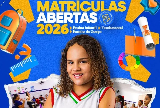 Secretaria de Educação anuncia abertura das matrículas para o ano letivo 2026 em Cacimba de Areia