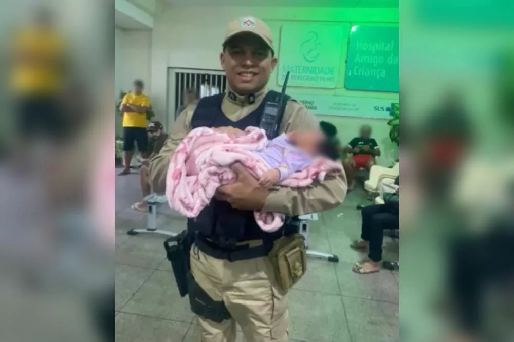Policial militar fala como salvou recém-nascida engasgada durante atendimento de emergência em Teixeira