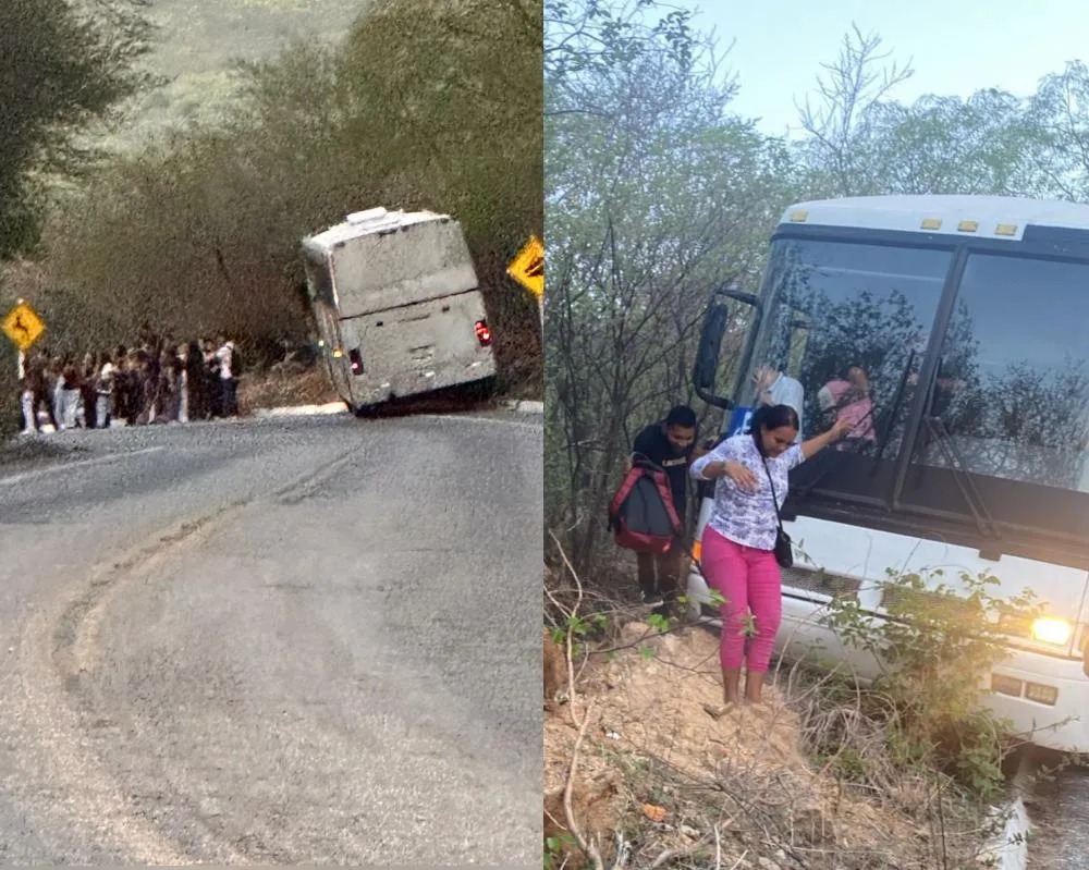 Motorista evita tragédia após ônibus escolar ficar sem freio na Serra do Teixeira