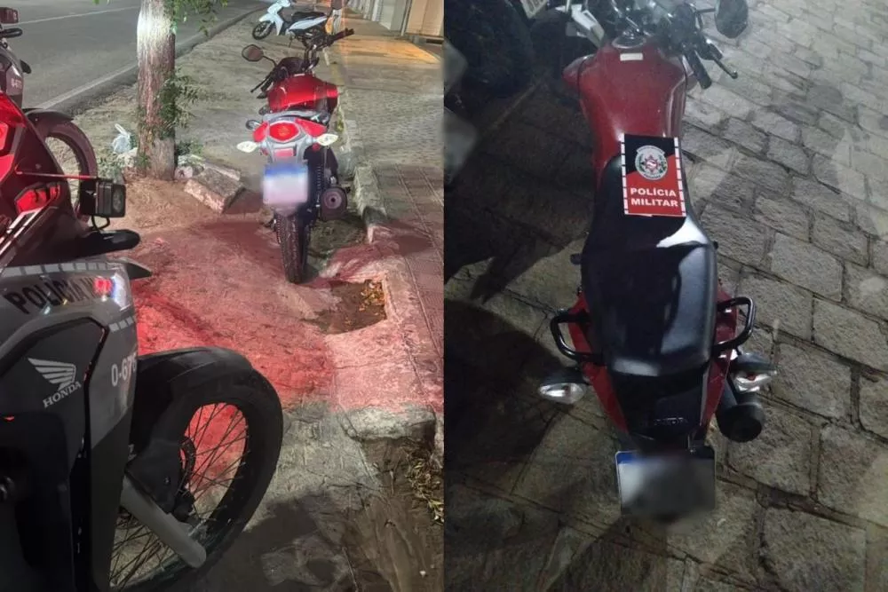 ROTAM recupera motocicleta com registro de roubo no Centro de Patos