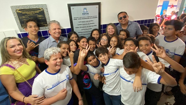 Prefeitura de Patos entrega reforma e ampliação da EMEF João Rodrigues garantindo qualidade para o ensino municipal 