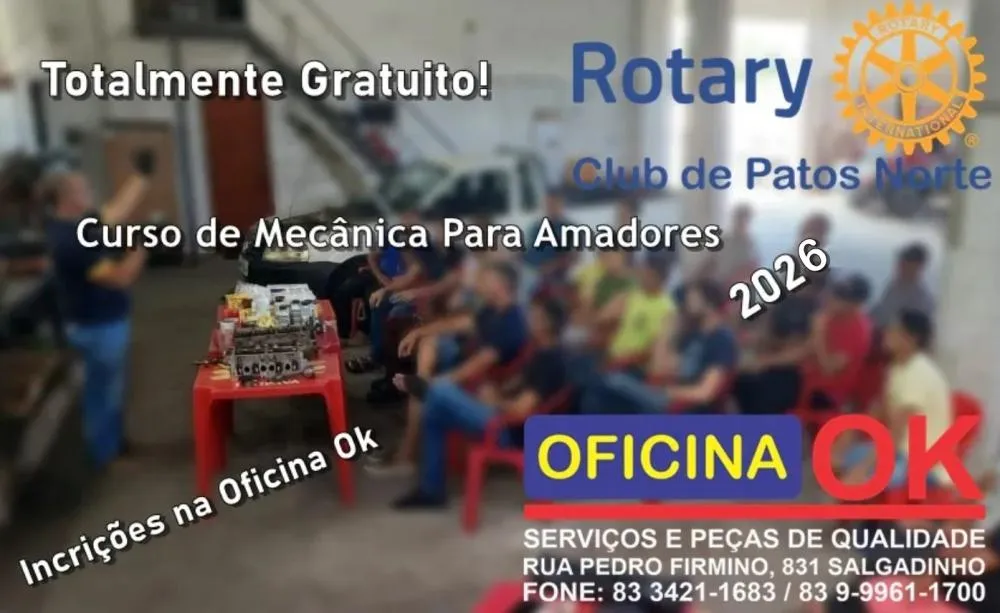 CURSO DE MECÂNICA PARA AMADORES 2026. “INCRIÇÕES ABERTAS”