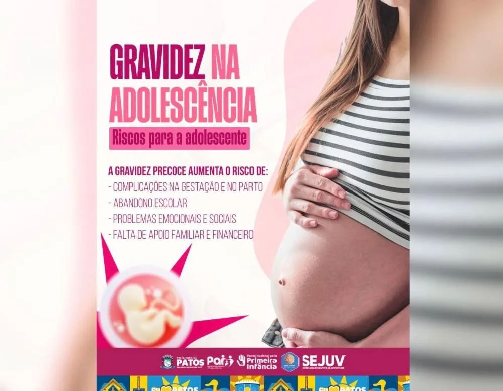 Secretaria de Juventude intensifica ações de conscientização sobre gravidez na adolescência em Patos