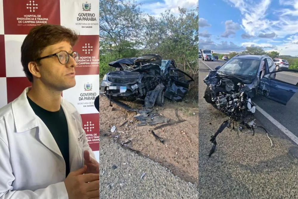 Duas vítimas seguem em estado grave após acidente na BR-230, entre Juazeirinho e Soledade; jovem grávida de 22 semanas perdeu o bebê