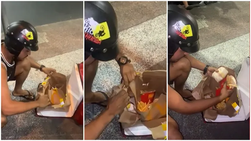 Motoboy viraliza ao comer lanche de clientes que se recusam a buscar a entrega na portaria