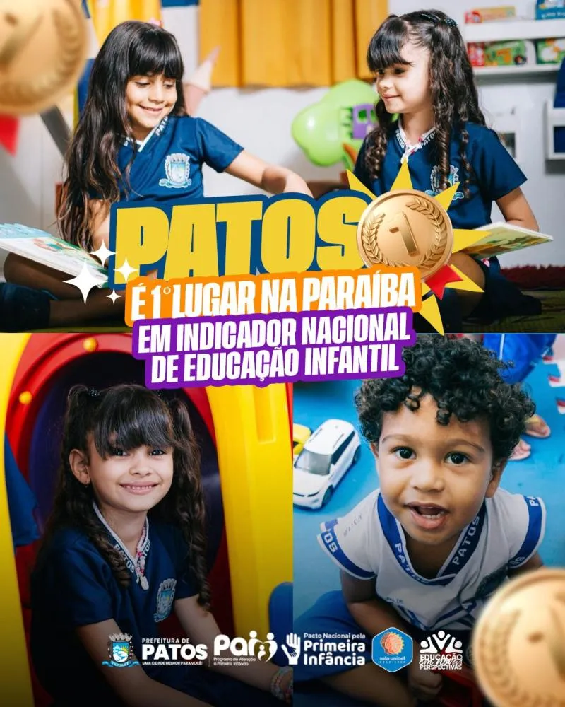 Patos é 1º lugar na Paraíba em indicador nacional de Educação Infantil