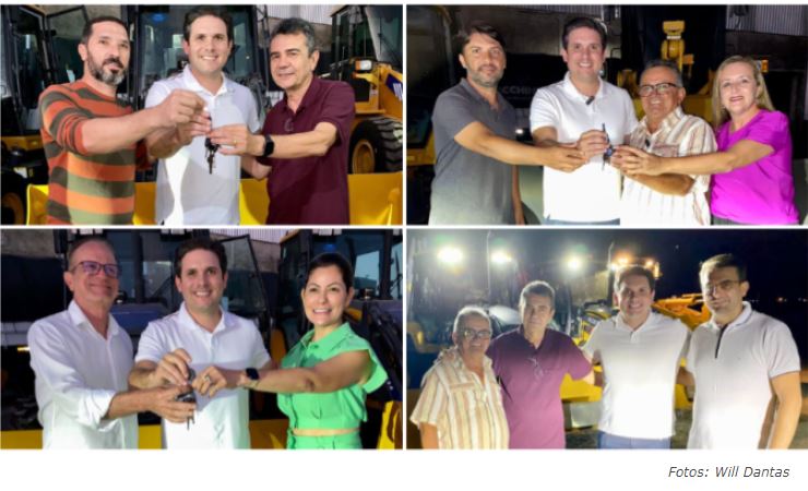 Deputado Hugo Motta realiza entrega de quatro máquinas para municípios paraibanos 