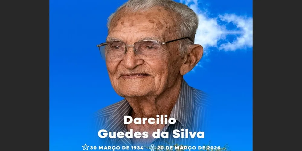 Família infoma o falecimento de Darcílio Guedes da Silva