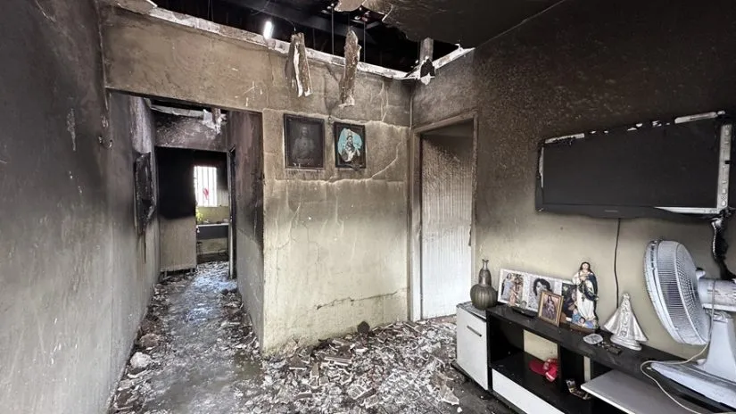 Imagens exclusivas mostram destruição na casa atingida por incêndio que matou mãe e filha em Cajazeiras
