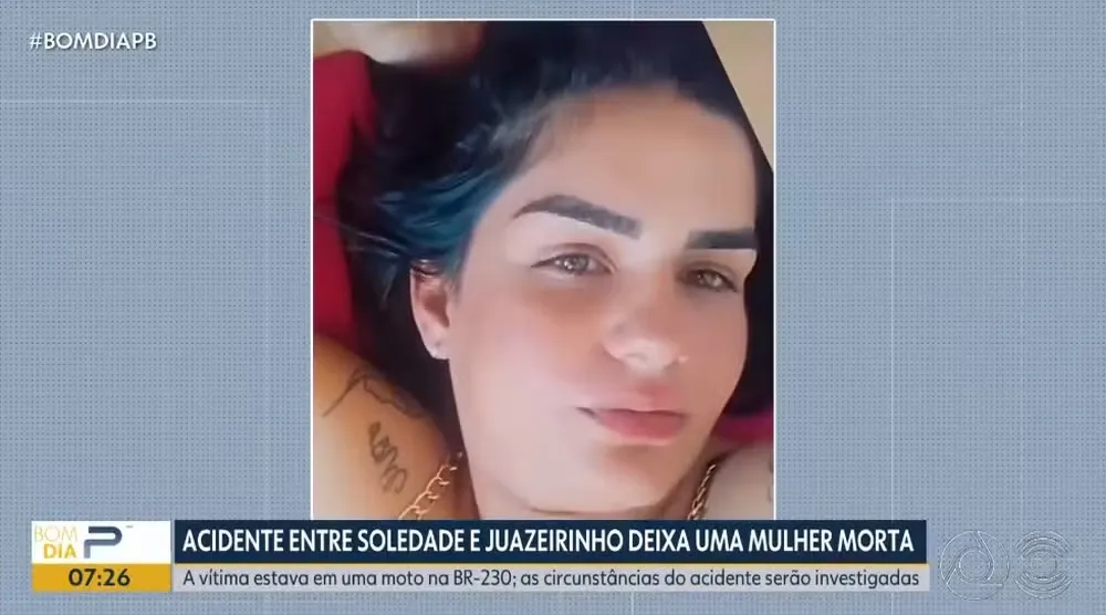 Mulher morre em acidente com moto entre Soledade e Juazeirinho