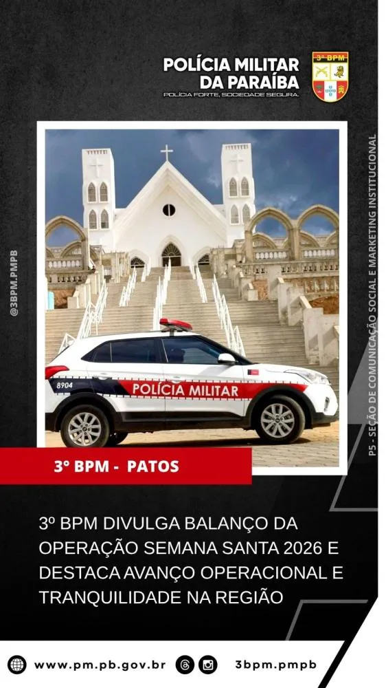 3º BPM DIVULGA BALANÇO DA OPERAÇÃO SEMANA SANTA 2026 E DESTACA AVANÇO OPERACIONAL E TRANQUILIDADE NA REGIÃO - OUÇA