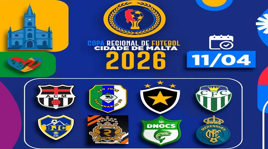 Copa Regional de Futebol Cidade de Malta 2026 começa dia 11 e promete grandes emoções