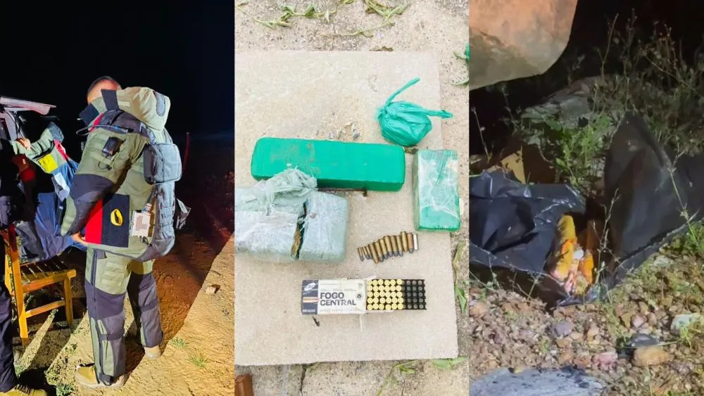 Explosivos, drogas e munições são apreendidos em operação da Polícia Militar em São Mamede