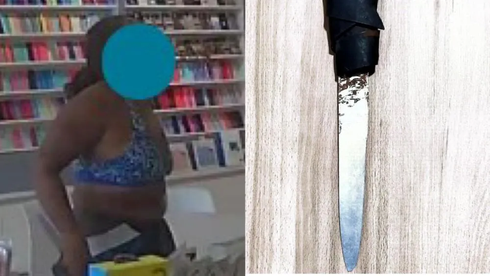 Mulher que rendeu comerciante com faca e destruiu celulares é presa pela polícia em Patos