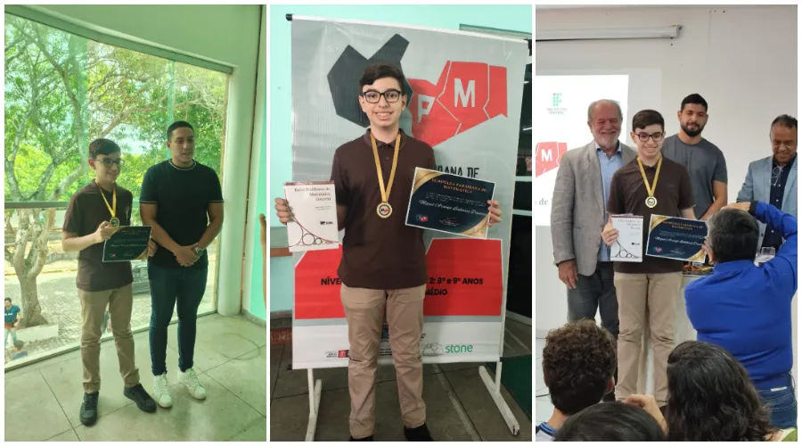 Miguel Arcanjo, estudante de Vista Serrana, conquista ouro na Olimpíada Paraibana de Matemática