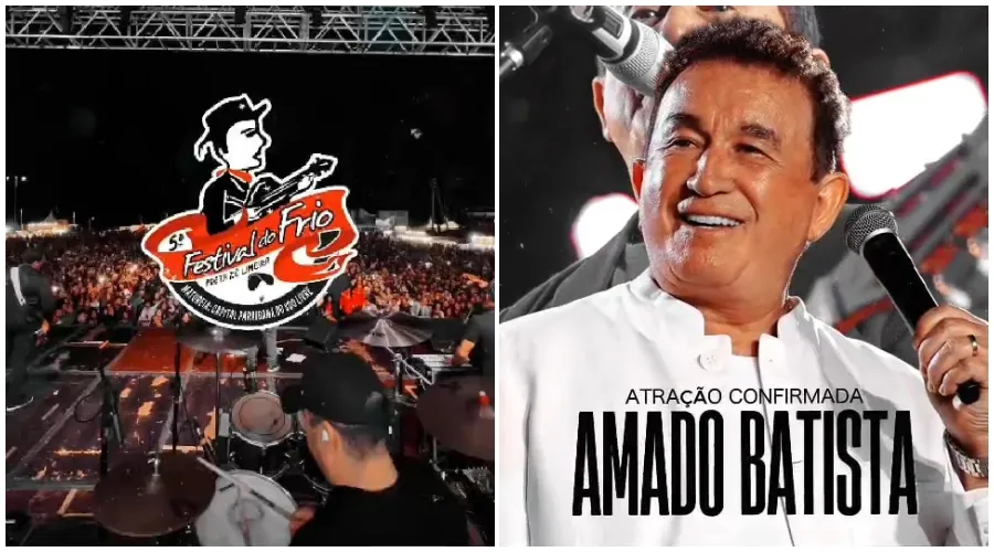 Prefeitura de Matureia confirma Amado Batista como atração no Festival do Frio. Vídeo
